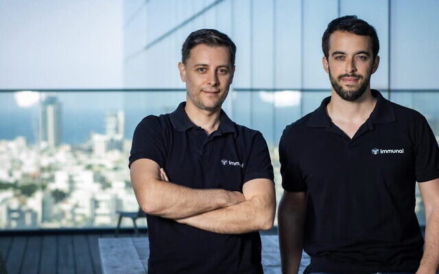 Immunai founders Luis Voloch, right, and Noam Solomon, left. (Eric Sultan)