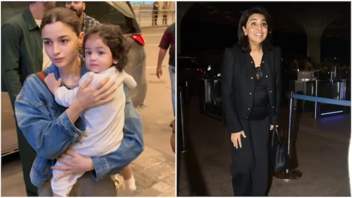 Raha Kapoor's Cute Clap for Neetu Kapoor at Airport – Watch Now!